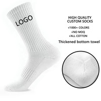 Haute qualité sans quantité minimale de commande coton personnalisé sport hommes conception chaussettes logo personnaliser