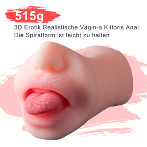 Toptan seksi mastürbasyon kupası gerçekçi yapay yetişkin dil dil ağız seks oyuncakları kutusu ile toptan için erkek - Product Image 6