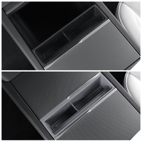 Boîte de rangement pour console centrale en ABS pour Tesla Model 3/Model Y/Model Y Long Range 2025 – Organisateur de voiture intégré