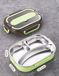 Bento Box coibentato <span class=keywords><strong>in</strong></span> acciaio inossidabile 304 per uso alimentare con borsa per il <span class=keywords><strong>pranzo</strong></span> portatile per l'<span class=keywords><strong>ufficio</strong></span> scolastico - Product Image 2