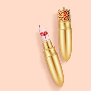 Lápiz Labial en Gel Cremoso de Larga Duración con Efecto Difuminado, Acabado Mate de Terciopelo Mineral Personalizado con Flores Secas - Product Image 4