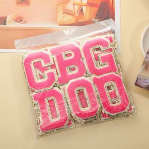 Lettres thermocollantes en chenille 8CM A-Z, lettres alphabet à paillettes pour sacs, vêtements, serviettes, patchs thermocollants en chenille pour homme et femme - Product Image 5