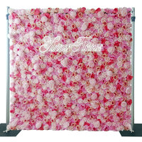 5D Kunstzijde Bloemenwand Stofrol Gordijn Roos Pioenroos Hortensia Bruiloft Feest Evenement Achtergrond Decoratie Accessoires