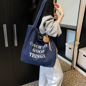 Bolsas de Lona Vaquera para Mujer al por Mayor, Bolsas de Mezclilla Personalizadas con <span class=keywords><strong>Siper</strong></span> - Product Image 4