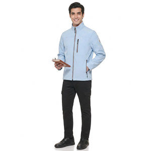 Chaquetas Deportivas Softshell para Hombre, con Cuello Alto, Capucha, Impermeables, Térmicas, Grises, para Camping y Actividades al Aire Libre - Product Image 1