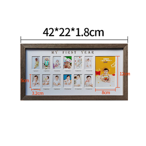 Foto Conmemorativa del Crecimiento de Niños de un Año, Registro de Cumpleaños de 12 Meses, Madera Maciza Creativa con Texto Personalizable A3/A4 - Product Image 6