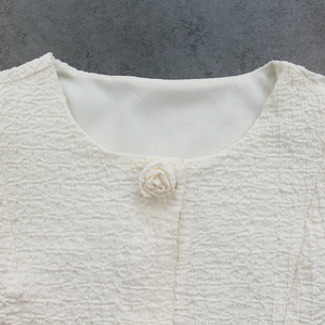 Completo due pezzi da donna, stile francese chic, <span class=keywords><strong>top</strong></span> <span class=keywords><strong>a</strong></span> maniche corte <span class=keywords><strong>e</strong></span> <span class=keywords><strong>gonna</strong></span> <span class=keywords><strong>lunga</strong></span> <span class=keywords><strong>a</strong></span> <span class=keywords><strong>vita</strong></span> <span class=keywords><strong>alta</strong></span>, elegante completo bianco, moda estiva, casual. - Product Image 3