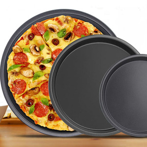 Plat à <span class=keywords><strong>pizza</strong></span> rond perforé en acier au carbone antiadhésif écologique de 13 pouces, plat à pâtisserie profond, compatible four - Product Image 6