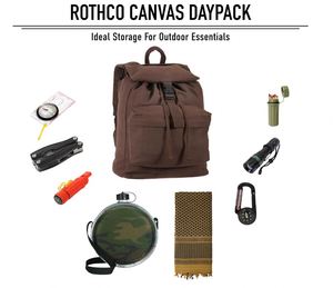 Mochila de Lona Resistente con Solapa, Mochila de Lona de Algodón para Mujer, para Senderismo o Camping, Uso Diario, Capacidad de 34L - Product Image 4
