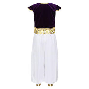 En gros Garçons Carnaval Cosplay <span class=keywords><strong>Prince</strong></span> Aladdin Costume TV Film Jeu de Rôle Enfants Halloween Vêtements Dorés - Product Image 3