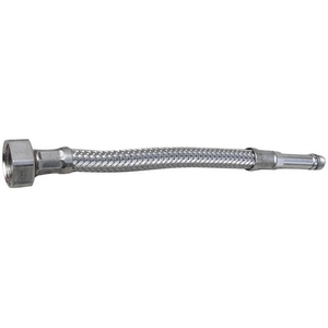 Tuyau flexible pour évier en laiton EPDM à trou unique F 3/8 50cm X 10mm, extensible en acier inoxydable pour salle de bain et cuisine - Product Image 1