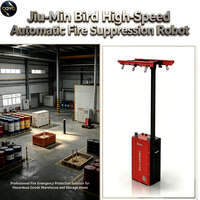 Robot de suppression d'incendie automatique haute performance Jiu Min Bird à grande vitesse, agent Novec 1230, 220V, garantie 1 an, pour environnements dangereux