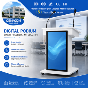 Podio Inteligente Personalizado para Conferencias con Pantalla Táctil Superior y Pantalla Visual Frontal para Presentaciones y Discursos - Product Image 4