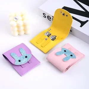 Cute 4PCS Nail Care Tool Mini Animal Manicure Set Stainless Steel Manicure Scissors Colorful Nail Clipper Kit for Kids