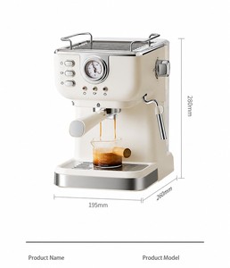 เครื่องชงกาแฟเอสเพรสโซ่อัตโนมัติขนาดกะทัดรัด 20 บาร์ พร้อมเครื่องทำฟองนม 1050 วัตต์ เครื่องชงกาแฟไฟฟ้า สำหรับทำลาเต้ คาปูชิโน่ อเมริกาโน่ ใช้ในบ้าน - Product Image 4