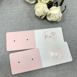 Tùy Chỉnh Thời Trang Độc Đáo Rose Gold Foil Trang Sức Bông Tai Vòng Cổ Treo Bao Bì Thẻ Giấy Với Logo - Product Image 4