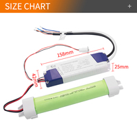 Lumière d'urgence LED 220V, conversion, autonomie de 3 heures, 5-30W, intérieur, plastique, pour la maison, supermarché, aluminium, acier, batterie au lithium