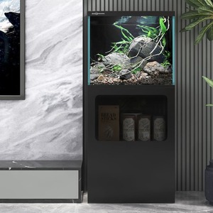 Ultra-helder vierkant luxe glazen <span class=keywords><strong>aquarium</strong></span> met geïntegreerde bodemfilter, slimme eco-systeem, verticaal, voor thuisgebruik, 200 ml - Product Image 1