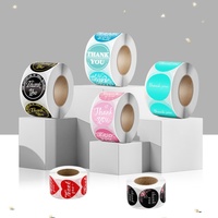 Étiquette de remerciement personnalisée en papier sulfurisé autocollante avec logo, promotion de Noël