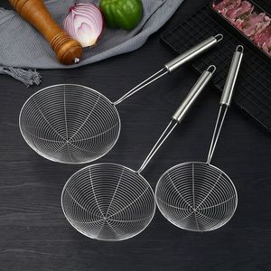 Stainless Steel Frying Strainer Small Round Tubular Sieve Heavy Duty For Hot Pot Seafood Tools - Product Image 2