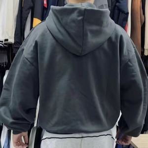Yingling Baggy Boxy Zipper Hoodie Goutte D'épaule Grande Capuche À Capuche Coton Bio Surdimensionné Boxy Fit 600gsm Zip up Hoodie Hommes - Product Image 4