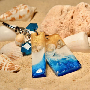 Porte-clés personnalisé en bois et résine, imprimé et gravé, avec <span class=keywords><strong>nom</strong></span>, motif de Noël mignon, populaire, en métal et bois vierge - Product Image 2