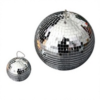 Boule disco en verre réfléchissant au laser, accessoire décoratif argenté pour bar