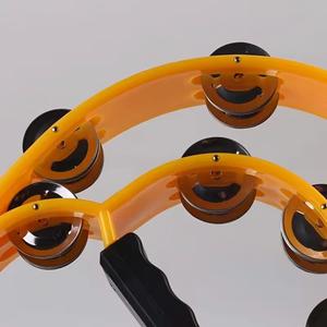 <span class=keywords><strong>Tambourin</strong></span> à double rangée de clochettes, instrument à main en métal et plastique, shaker portatif pour la rentrée scolaire, le karaoké, les bars et les spectacles. - Product Image 6