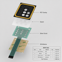 Circuit flexible personnalisé, circuit chauffant flexible, circuit flexible en polyimide, FPC simple face, FPC double face