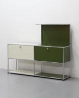 Meuble de rangement mural moderne de luxe en acier inoxydable, modulaire, à hauteur réglable, pour salon