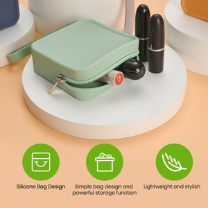Cosmetic <b>Bags</b> Silicone <b>Makeup</b> <b>Bag</b> Custom Reusable Travel Silicone <b>Professional</b> <b>Makeup</b> Storage <b>Bags</b> - Product Image 6