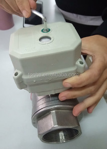 A150-T25-S3-B วาล์ว 3 ทาง ขนาด 1 นิ้ว DN25 แบบ L T พร้อมมอเตอร์และระบบควบคุมด้วยมือ - Product Image 3
