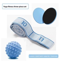 Kit de fitness Pilates et Yoga, ensemble de trois pièces avec ballon élastique et disque de glisse pour fascia, aides à l'entraînement sportif, modèle TB-2268