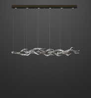 Lustre de branche d'arbre en cristal de luxe grande lampe suspendue en verre fantaisie pour hôtel et maison salon décor élégant pendentif lumières