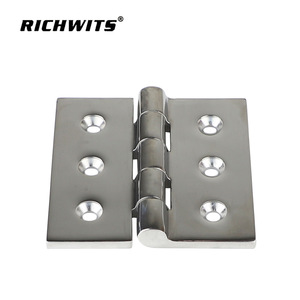 Charnières en acier inoxydable RICHWITS 304/316, robustes, 6 trous, 180 degrés, pour porte d'armoire, usage maritime - Product Image 1
