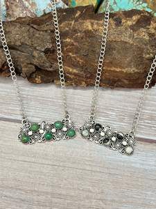 Collier en argent sterling fait main avec turquoise Kingman et buffle blanc pour femmes, bijoux - Product Image 2