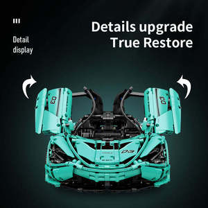 Ensemble de blocs de construction Supercar 720S Tiffany Blue 13167, échelle 1:8, assemblage DIY, jouet éducatif STEM en plastique ABS pour les 14 ans et plus - Product Image 3