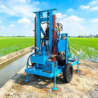 Máquina Perforadora de Pozos de Agua Portátil con Certificación CE, Mini Perforadora de Núcleos con Ruedas, 35HP, Diésel, Hidráulica