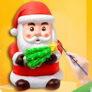 Sculpture de Noël Cerf Père Noël Bonhomme de Neige Fluide Artisanat Chiffres <span class=keywords><strong>Tirelire</strong></span> Jouet <span class=keywords><strong>Dessin</strong></span> Graffiti Peint <span class=keywords><strong>Tirelire</strong></span> pour Enfant - Product Image 1