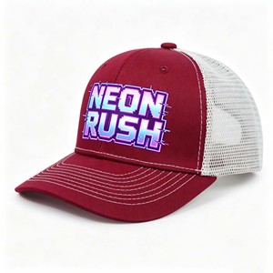 Casquette de baseball respirante en maille unie pour chauffeur de camion, 6 panneaux, avec logo personnalisé brodé, idéale pour les activités de plein air - Product Image 1