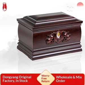 畅销福禄寿实木乌木男女生日盒原木小棺材葬礼用品中国 - Product Image 5