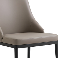Chaise de salle à manger moderne rembourrée sans accoudoirs, chaise d'appoint avec pieds en bois, mobilier de salle à manger pour restaurant