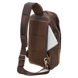 กระเป๋าสะพายสายเดี่ยวสำหรับผู้ชายสไตล์วินเทจสำหรับใส่ทุกวันกระเป๋าหนัง <span class=keywords><strong>Crazy</strong></span> Horse แท้ - Product Image 5