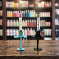 Seringue en verre borosilicate pré-stérilisée de 1 ml à 5 ml, avec piston et butée de positionnement codés par couleur, pour l'emballage de liquides esthétiques