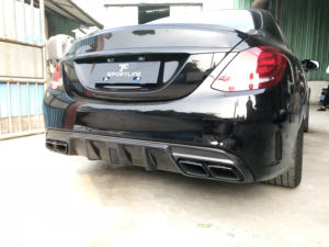 Diffuseur arrière en fibre de carbone pour <span class=keywords><strong>Mercedes</strong></span> Benz W205 C200 <span class=keywords><strong>C250</strong></span> C300 C400 C63 C43 AMG Sedan 4 portes 2015-<span class=keywords><strong>2020</strong></span> - Product Image 4
