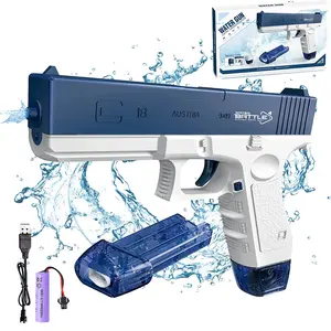 Pistola ad acqua elettrica giocattolo per adulti pistola ad acqua completamente elettrica automatica potente piscina assorbe plastica per adulti Unisex ABS