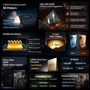 Oscal Spider <b>10</b> Rugged <b>Tablet</b> Night Vision 11'' G81 8+256GB 20000mAh 60HZ Refresh rate 8GB 256GB NFC Pad 13MP Rear <b>Tablet</b> PC - Product Image 5