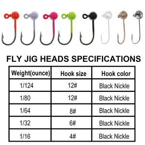 Cabezas de Mosca para Atado de Moscas, 1/124oz, 1/80oz, 1/64oz, 1/32oz, 1/16oz, Materiales para Atado de Moscas, DIY, Moscas para Crappie <span class=keywords><strong>y</strong></span> <span class=keywords><strong>Trucha</strong></span>, B10 - Product Image 5