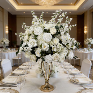 Boules de fleurs artificielles en soie pour centres de table de mariage, haute qualité, toucher réaliste et design réaliste - Product Image 3