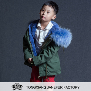 Gros Bébé Véritable Raton Laveur Capuche Enfants Vêtements <span class=keywords><strong>Parka</strong></span> Veste De <span class=keywords><strong>Fourrure</strong></span> Manteau D'hiver Pour Garçon - Product Image 3